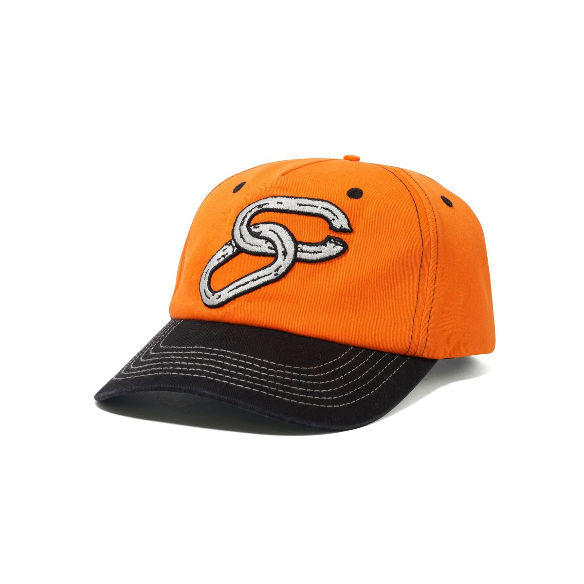 Cash Only Chain 5 Panel Cap - Orange/Black