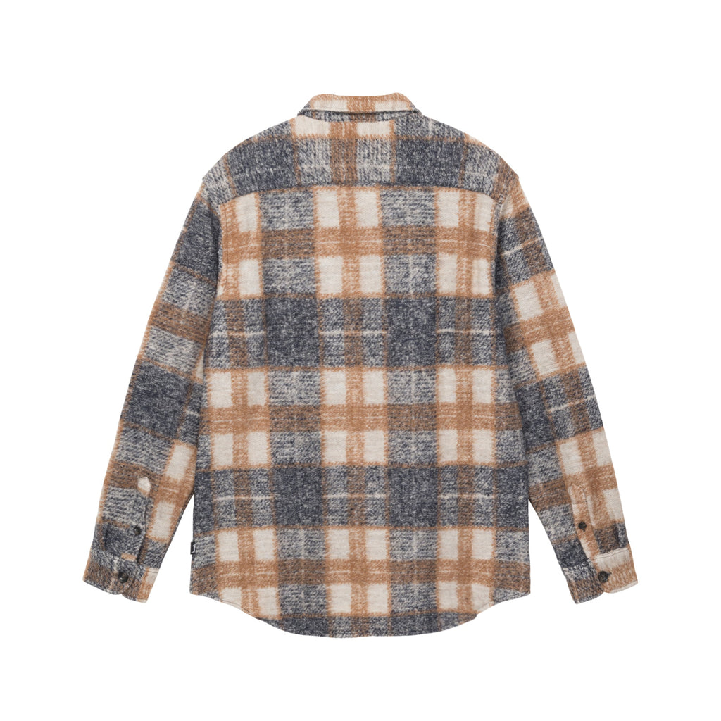 Stussy Plaid Knit Shirt - Navy