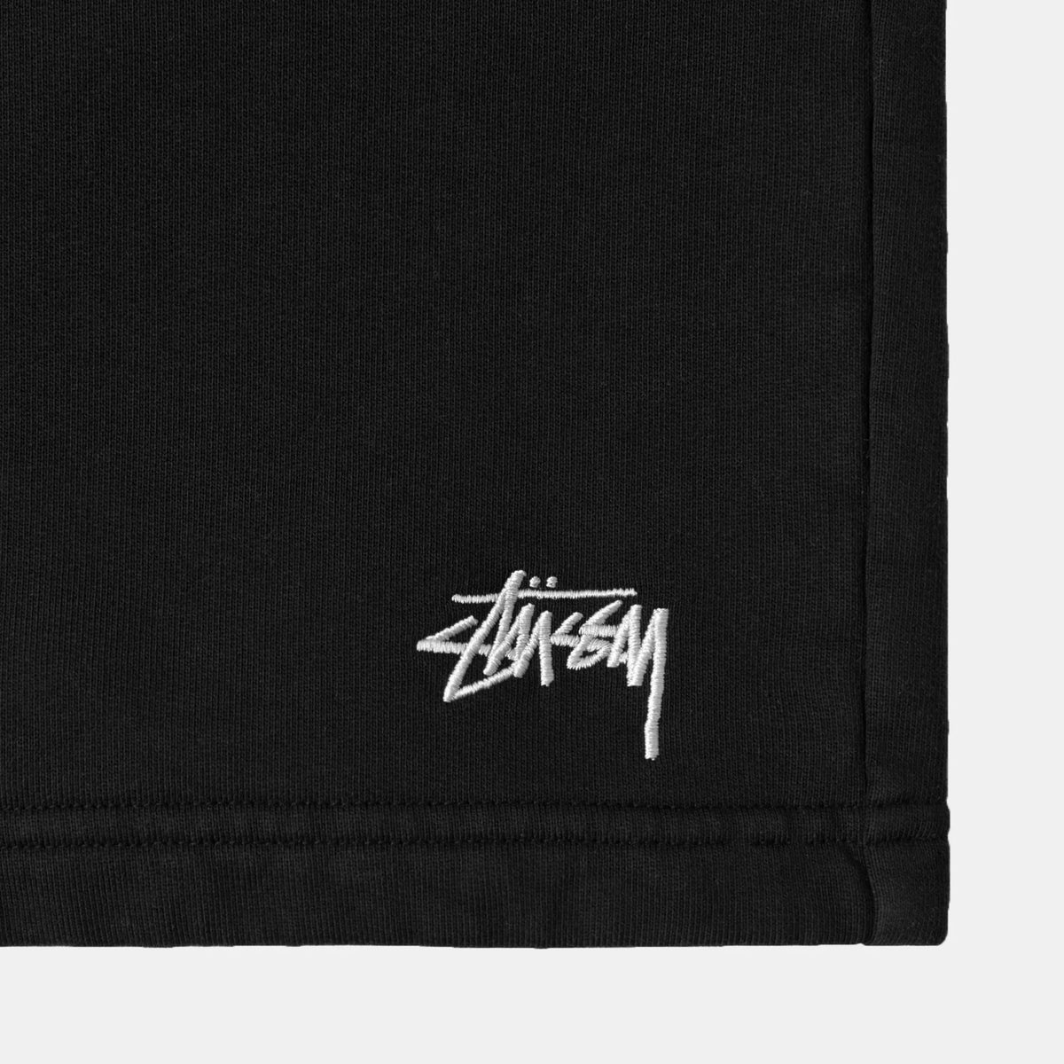 Stussy Stock Logo Fleece Short - Black