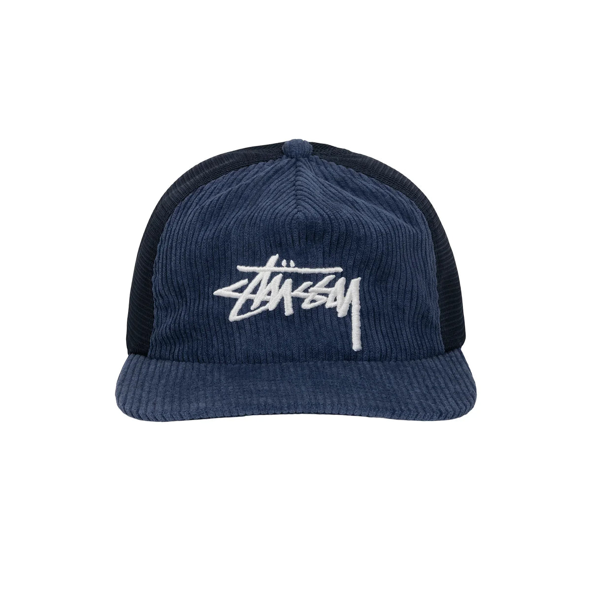 Stussy Corduroy Trucker Cap - Navy