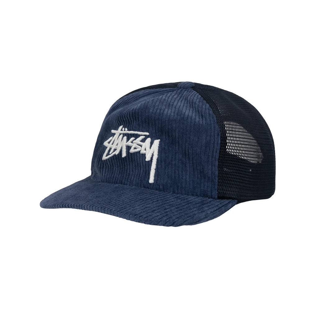 Stussy Corduroy Trucker Cap - Navy