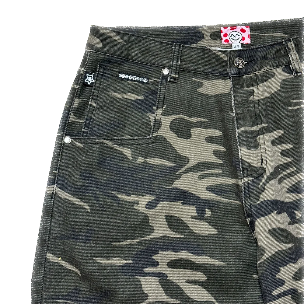 Star Team Circle Cargo Jeans - Camo