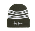Fucking Awesome Cursive Waffle Cuff Beanie - Green