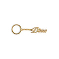 Dime Cursive Keychain - Gold