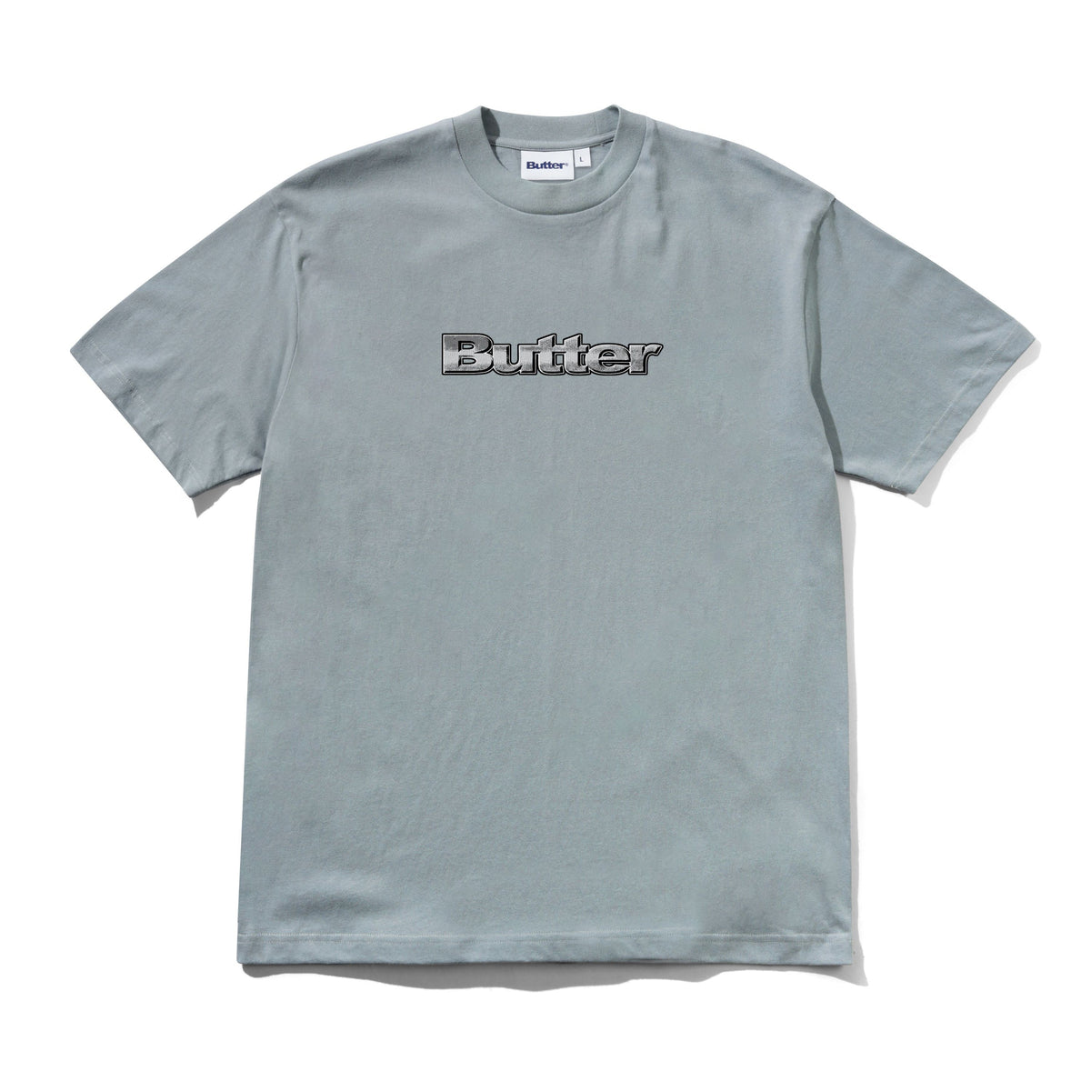 Butter Goods Alloy Logo Tee - Dull Ocean