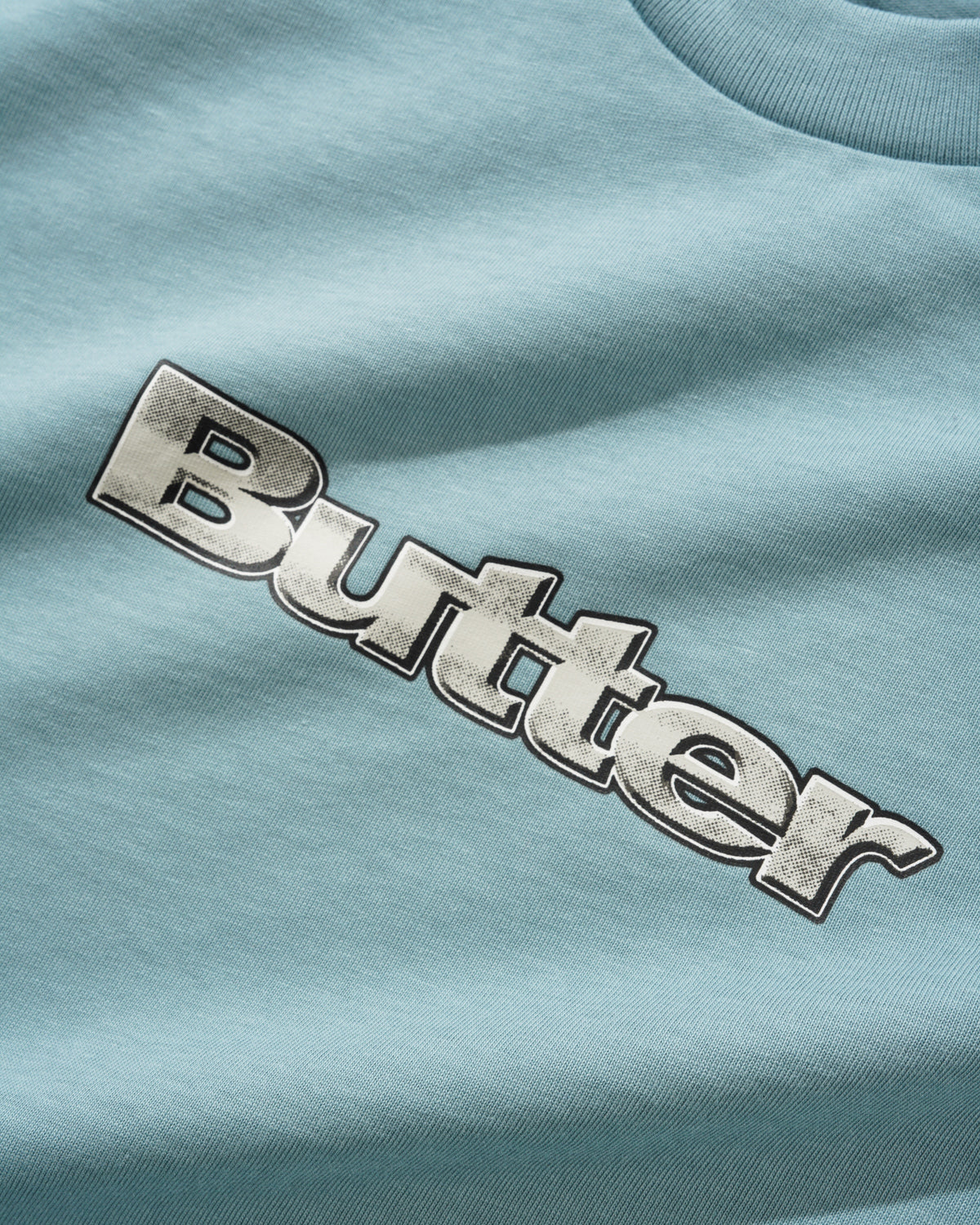 Butter Goods Alloy Logo Tee - Dull Ocean