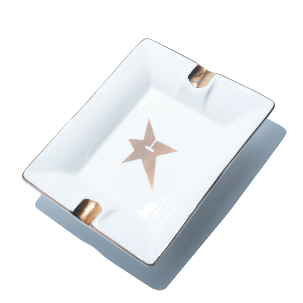 Carpet Company C-Star Ceramic Ash Tray - White