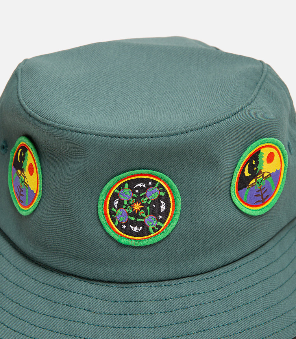 Turtle Island Mind Expansion TIME Patches Bucket Hat