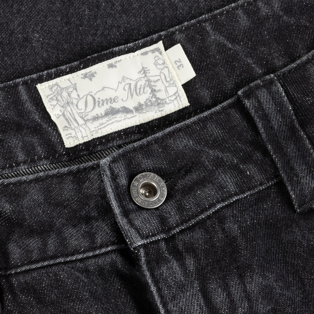 Dime Relaxed Denim Pants - Sandblasted Black