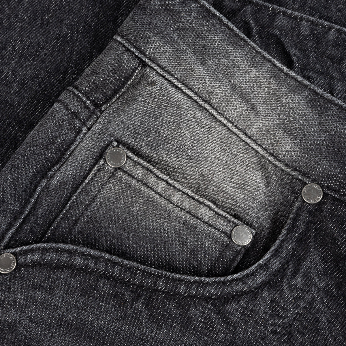 Dime Relaxed Denim Pants - Sandblasted Black
