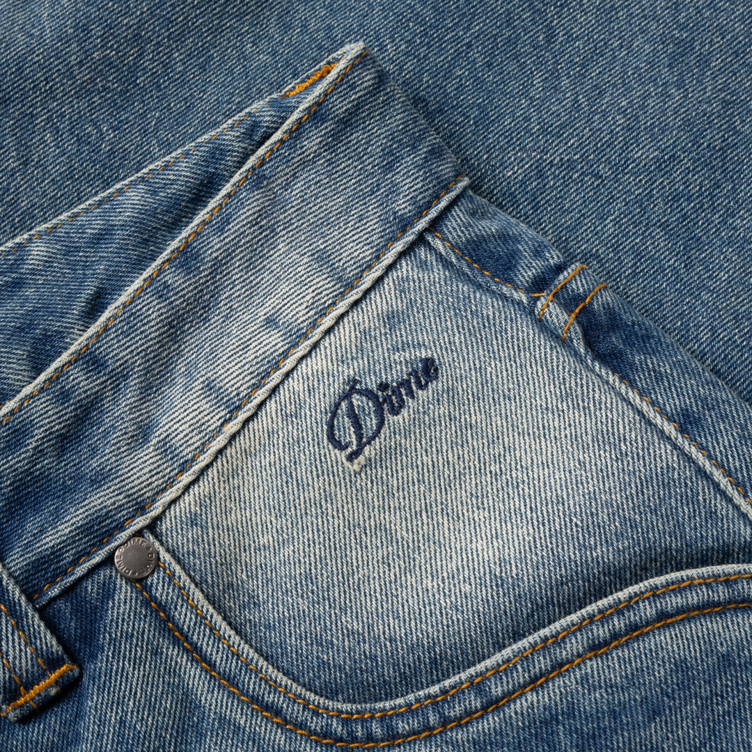 Dime Relaxed Denim Pants - Sandblasted Indigo