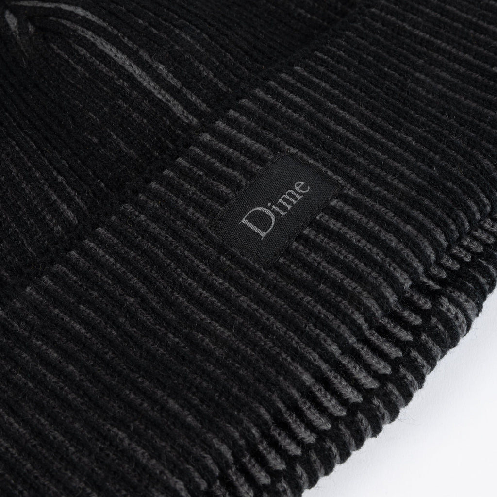 Dime Classic Rib Beanie - Black/Charcoal