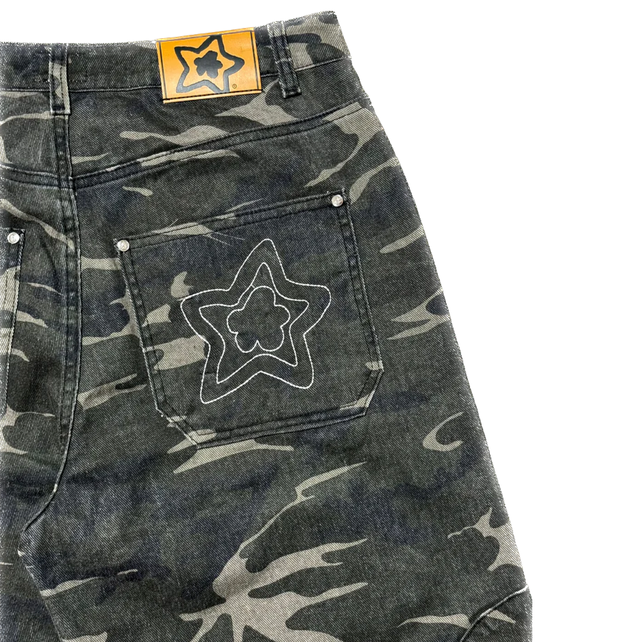 Star Team Circle Cargo Jeans - Camo