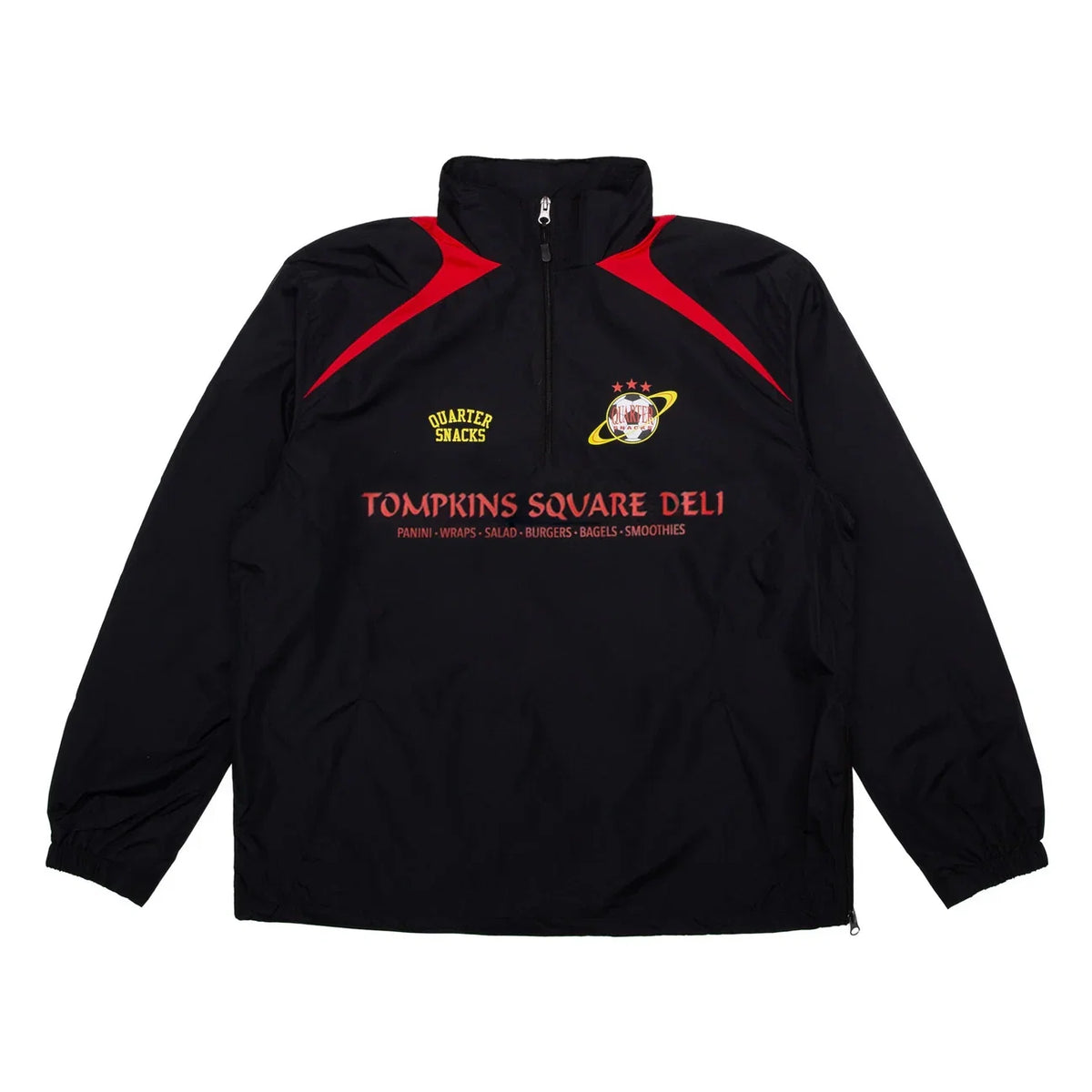Quartersnacks Deli Squad Track Jacket - Black/Red