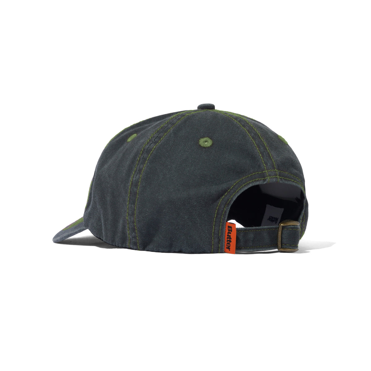 Butter Goods Rounded Logo 6 Panel Cap - Washed Black