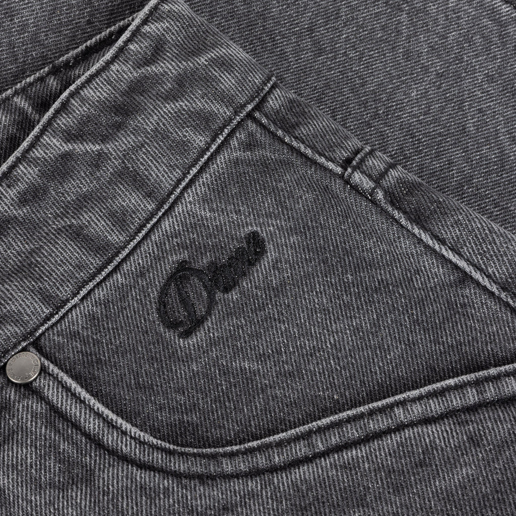 Dime Classic Denim Shorts - Faded Black (Dark Stitching)