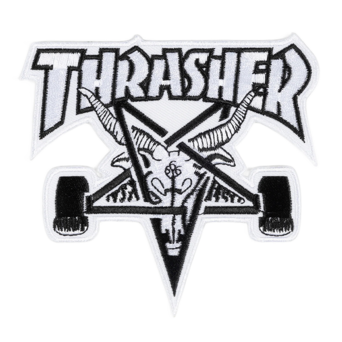 Thrasher Skategoat Patch - White