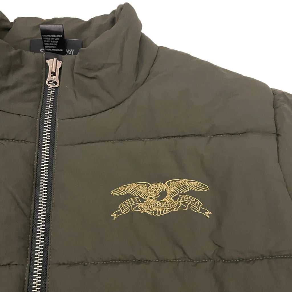 Antihero Basic Eagle Quilted Custom Jacket - Olive
