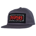 Spitfire Gas Mask Script Patch Snapback - Charcoal