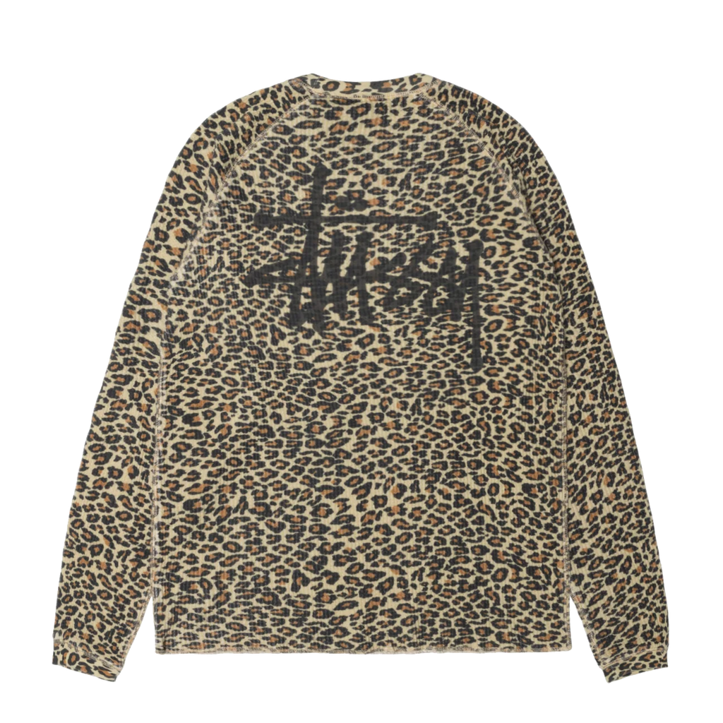 Stussy Raglan Thermal Longsleeve - Leopard