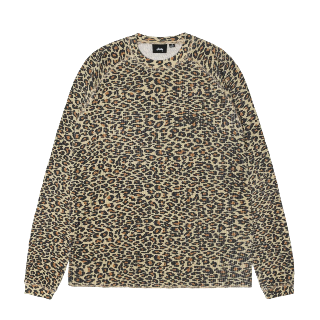 Stussy Raglan Thermal Longsleeve - Leopard