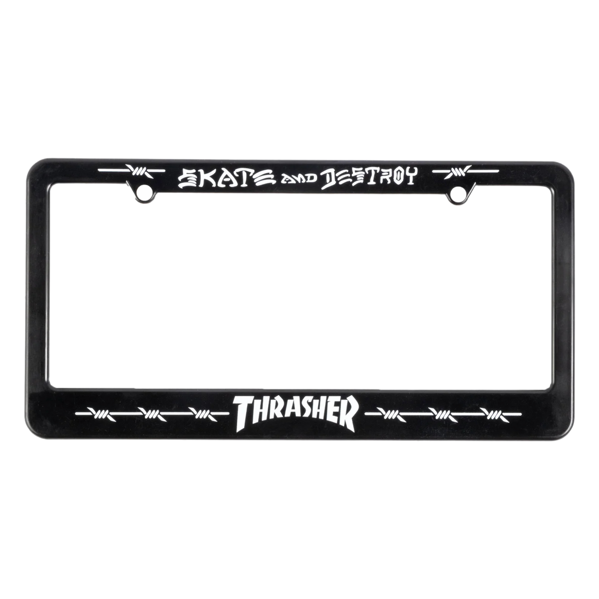 Thrasher Barbed Wire License Plate Frame