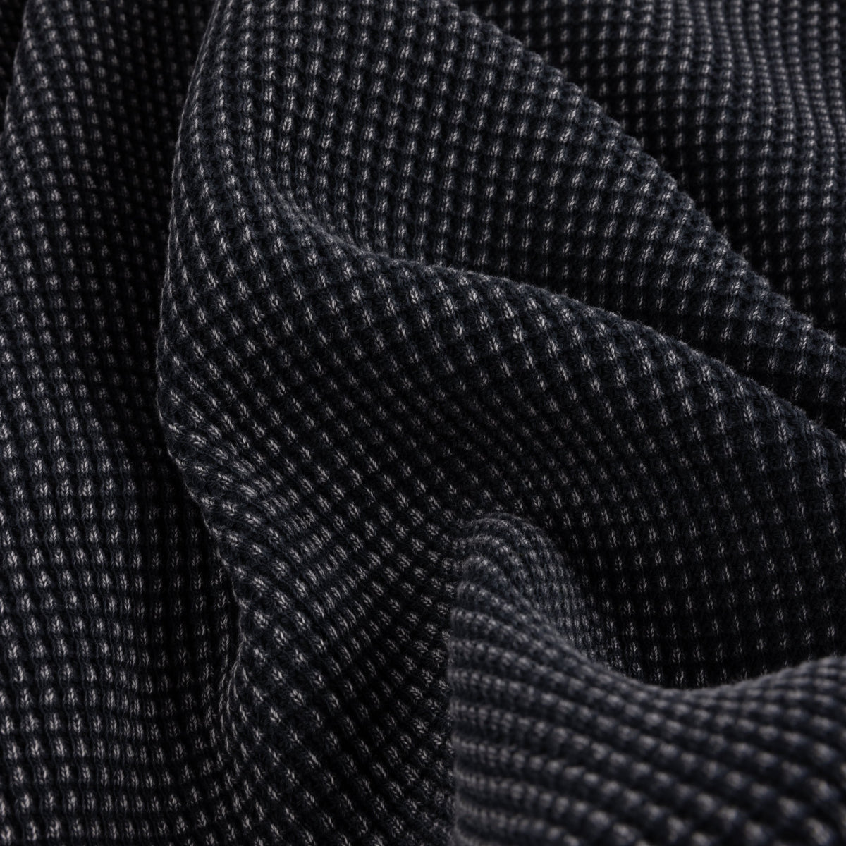 Dime Premium Waffle Zip Hoodie - Faded Black