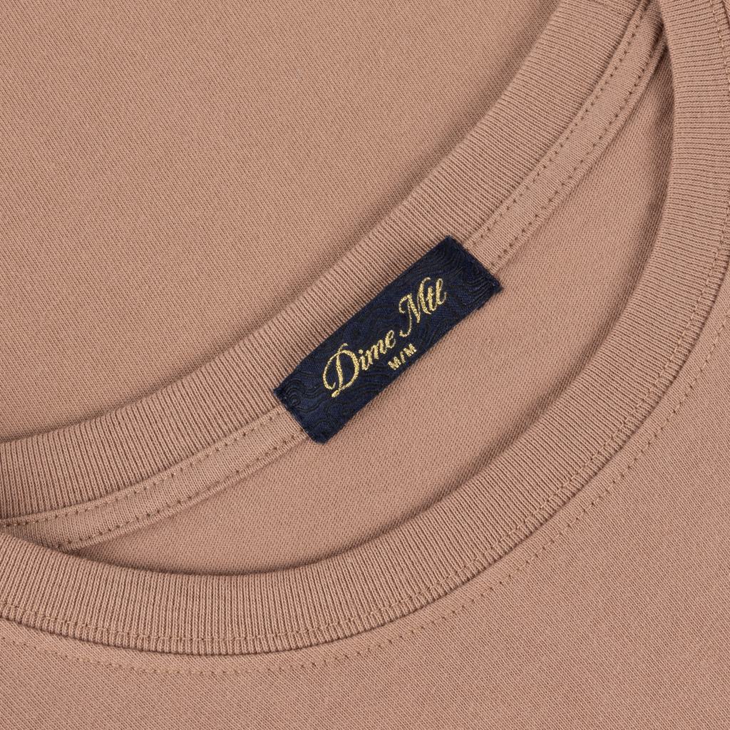 Dime Cursive Small Logo Tee - Sepia