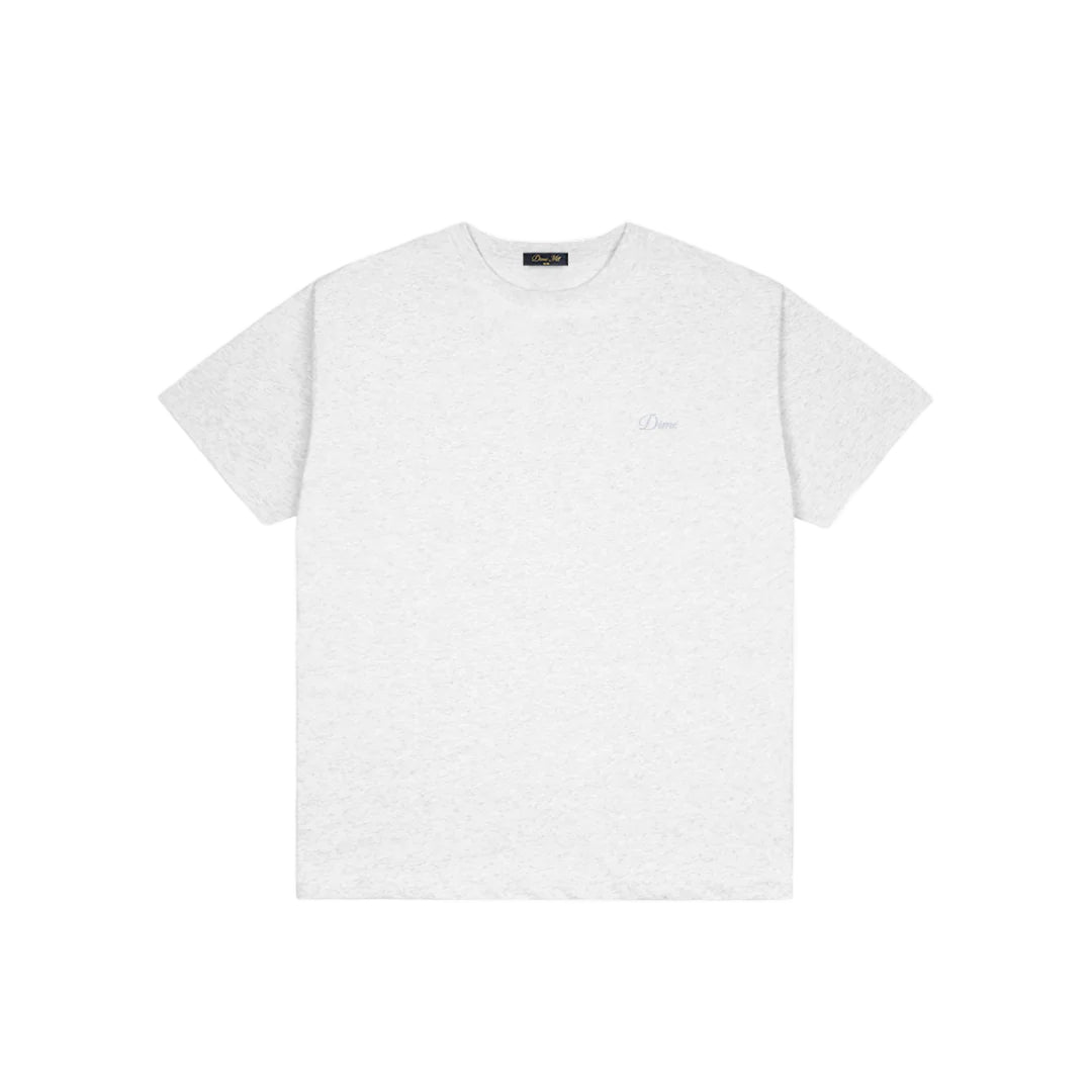 Dime Cursive Small Logo Tee - Ash