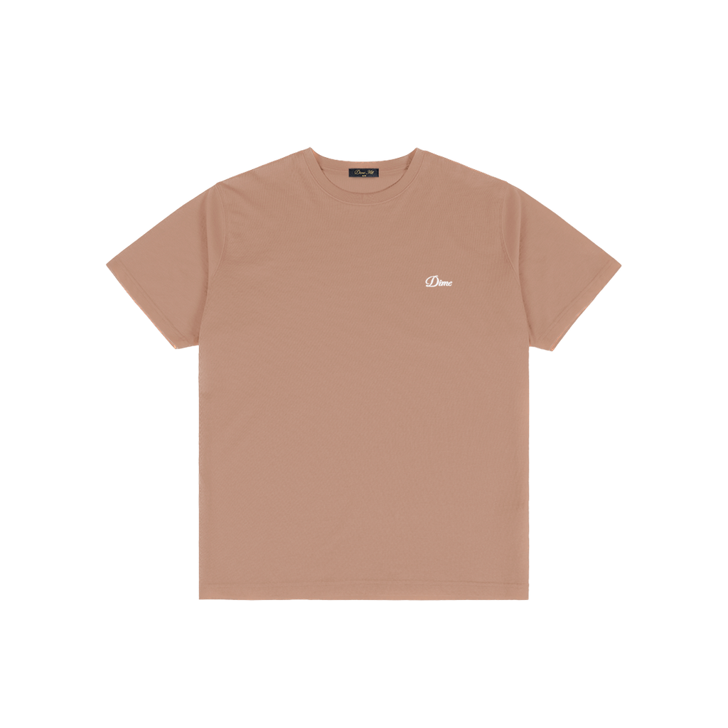 Dime Cursive Small Logo Tee - Sepia