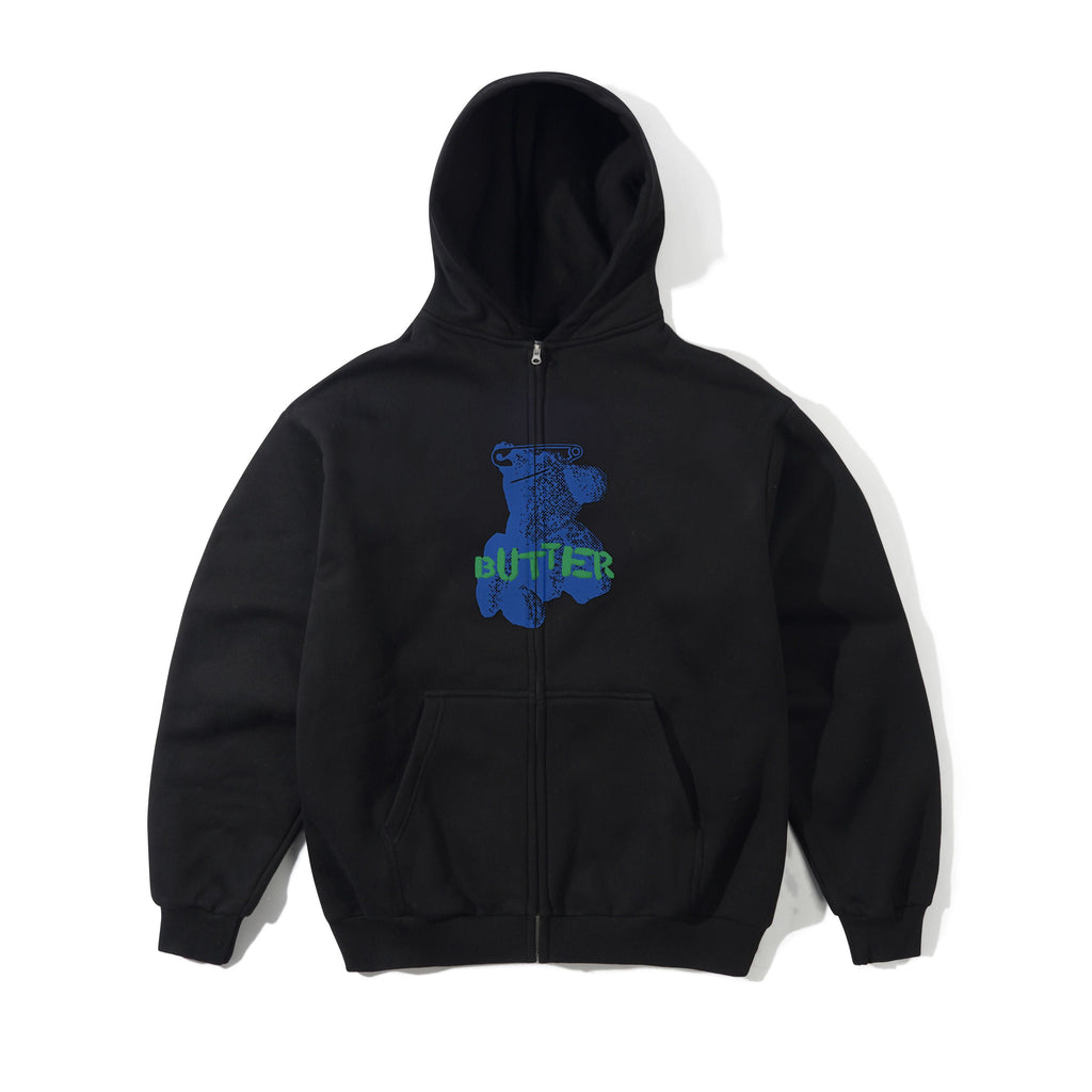 Butter Goods Teddy Bear Zip-Thru Hoodie - Black