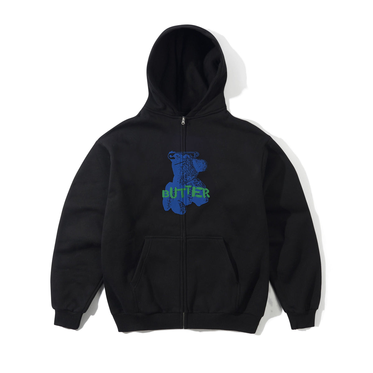 Butter Goods Teddy Bear Zip-Thru Hoodie - Black