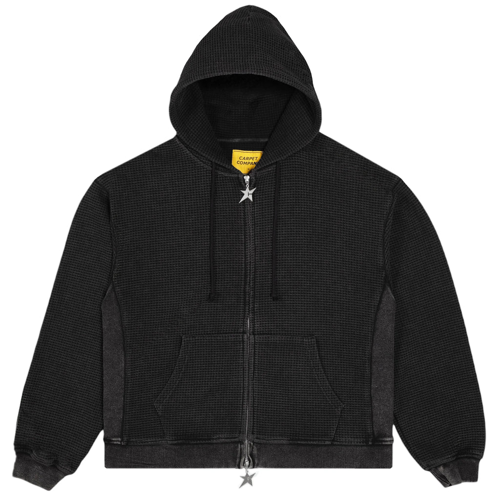 Carpet Company C-Star Double Zip Thermal Hoodie - Black