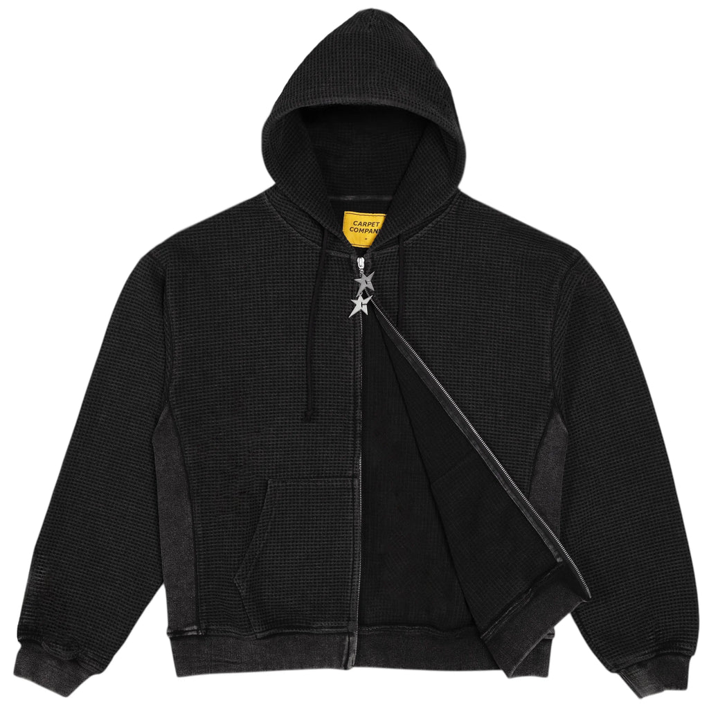Carpet Company C-Star Double Zip Thermal Hoodie - Black
