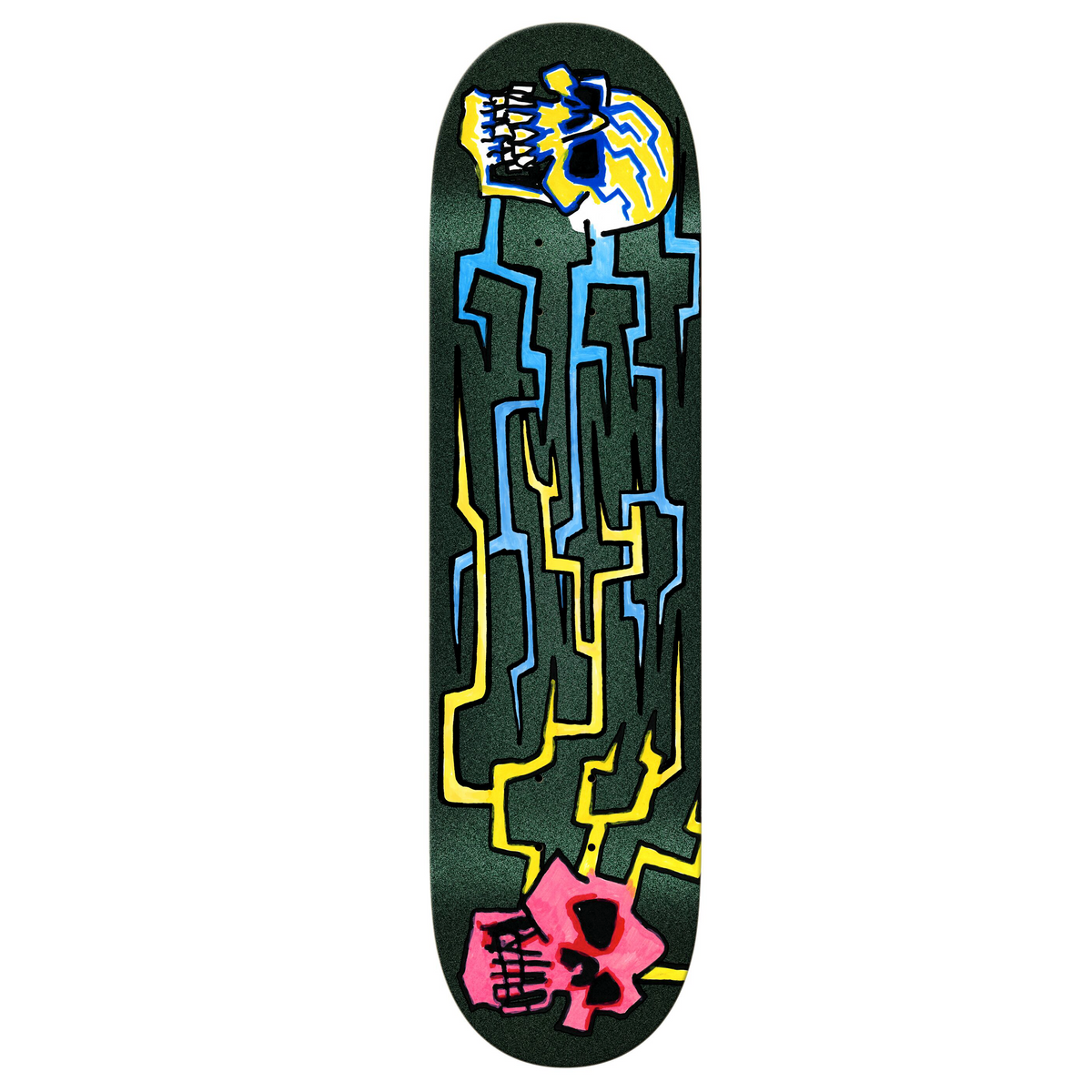 Krooked Worrest Skulls And Bolts Deck - 8.3 Twin Tail Slick
