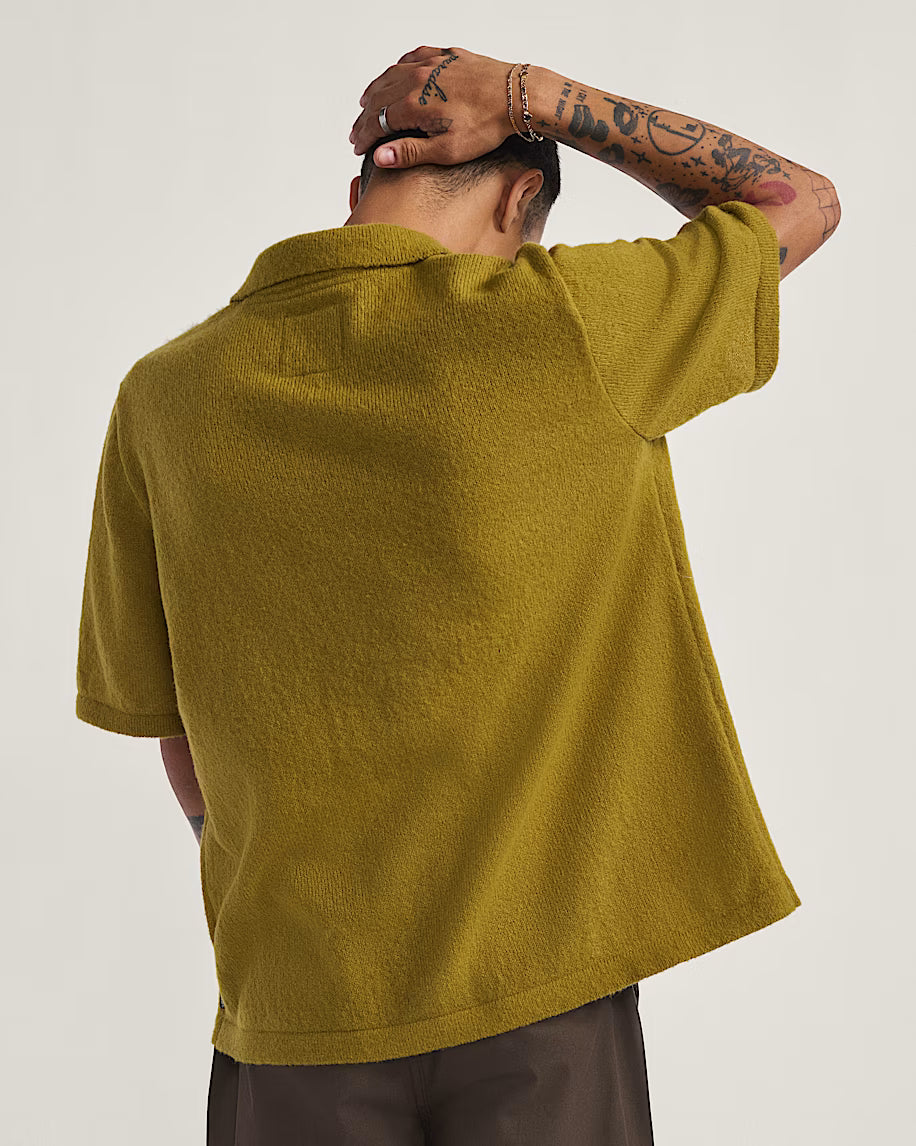 Vans Wheeler Polo Sweater - Burnt Gold Yellow
