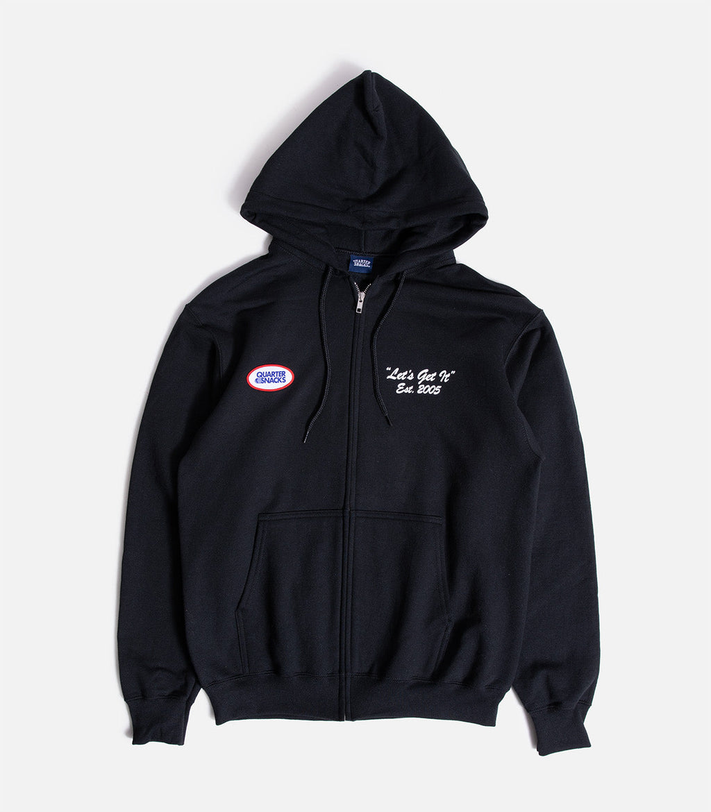 Quartersnacks Let's Get It Zip Up Hooded Sweatshirt