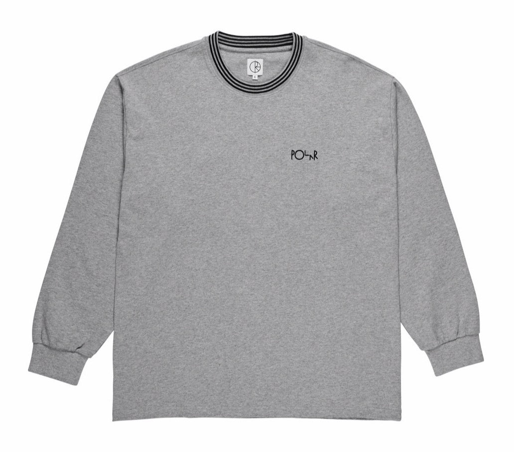 Polar Striped Rib Longsleeve Tee - Heather Grey