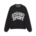Stussy Big Crackle Sport Crewneck - Washed Black