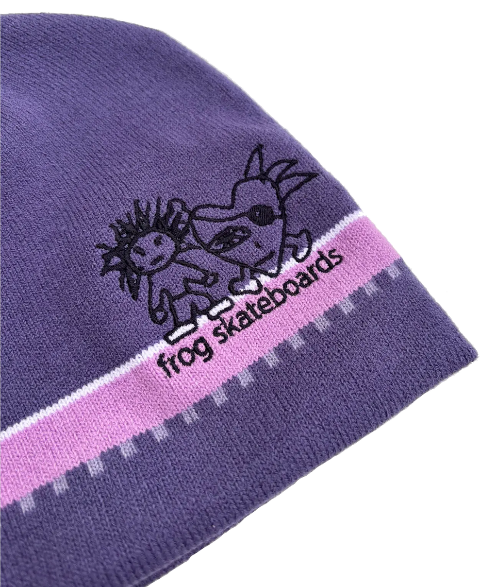 Frog Pirate Beanie - Purple