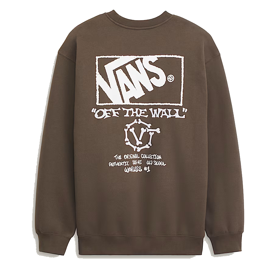 Vans Circle Bones Formula Crewneck - Coal Brown