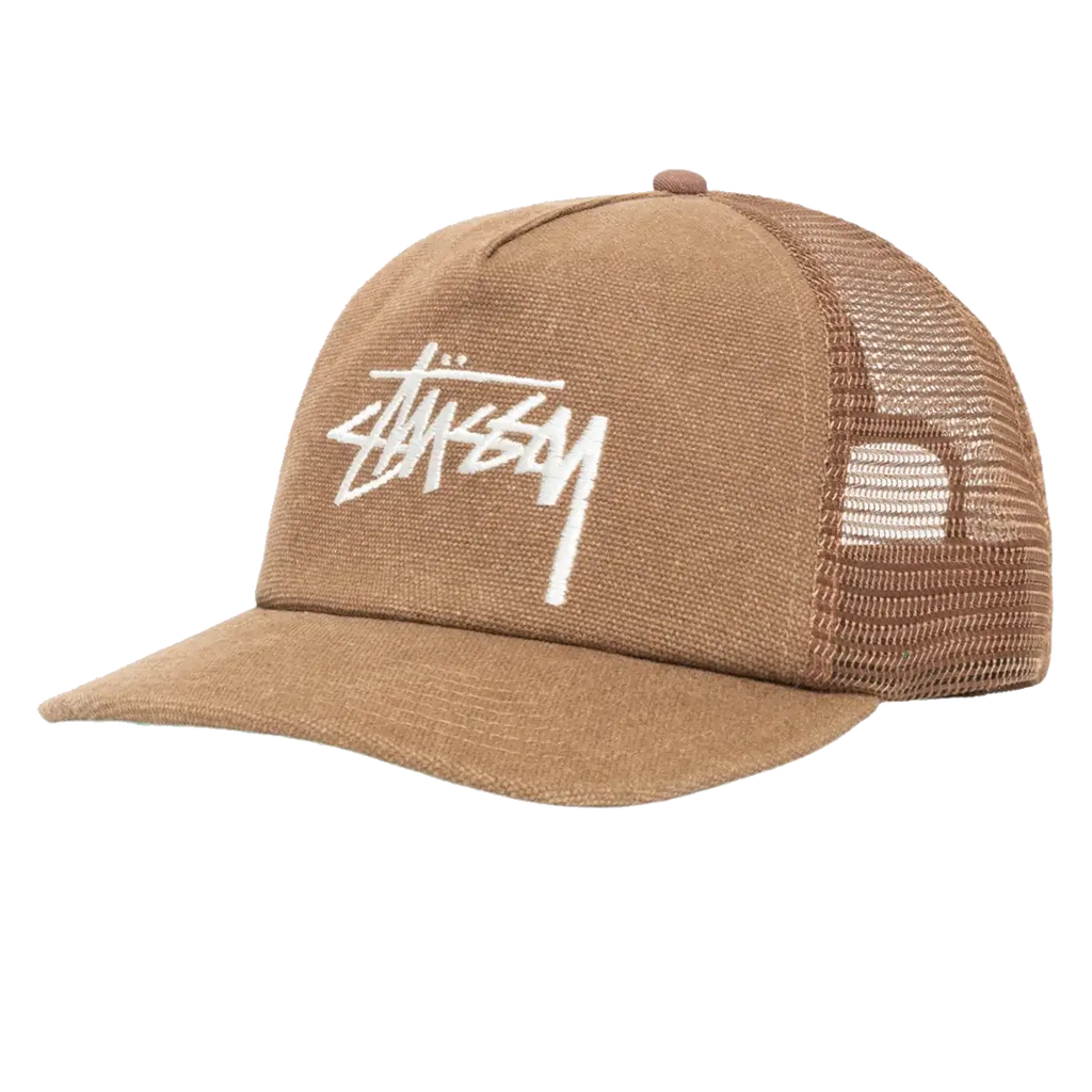 Stussy Mid-Depth Big Stock Mesh Snapback - Brown