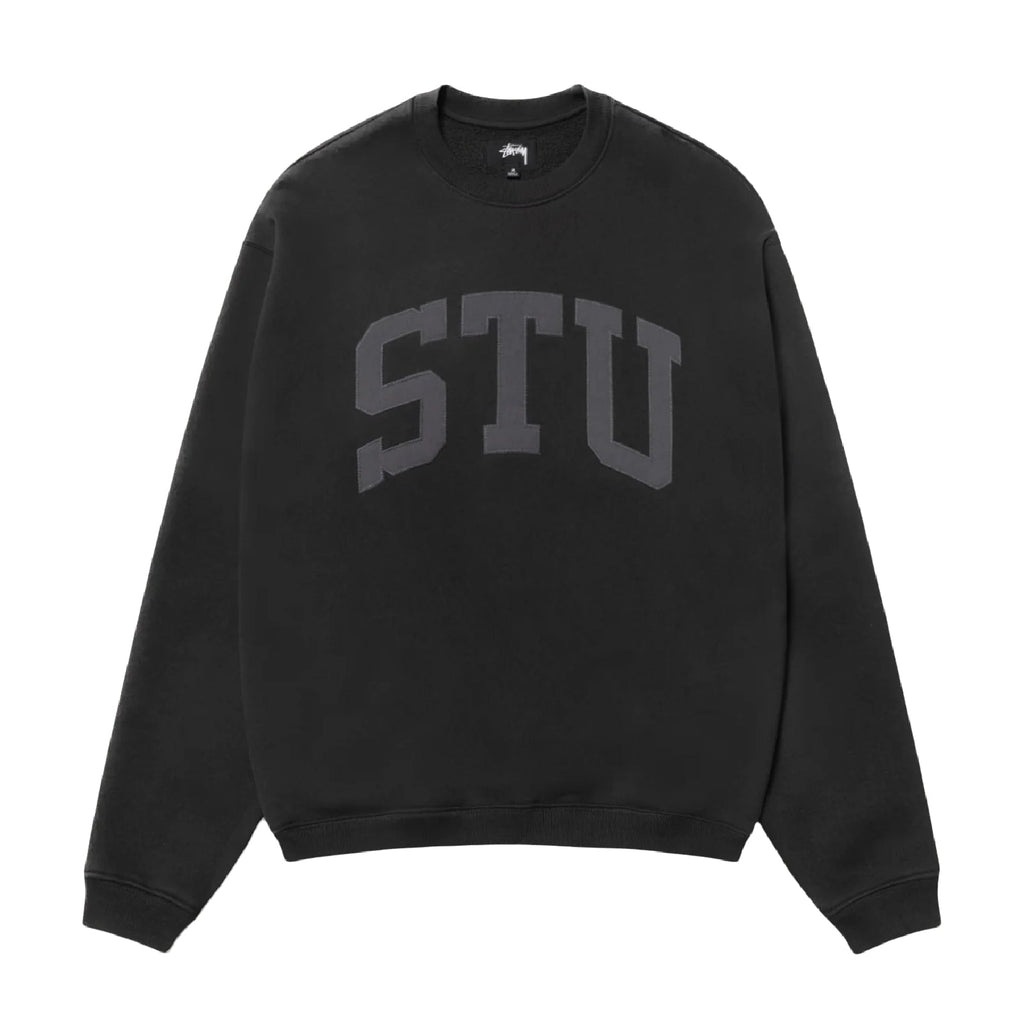 Stussy Stu Relaxed Crew - Black