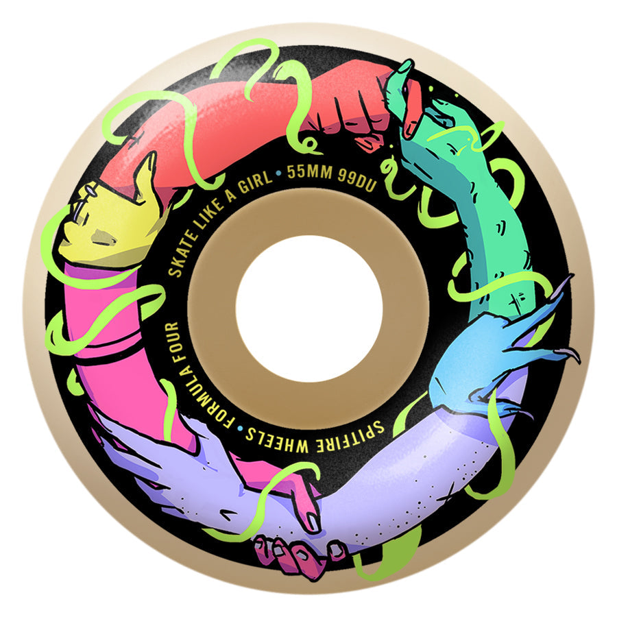 Spitfire Formula Four Skate Like A Girl Classic Wheels - 99D 55mm Natural